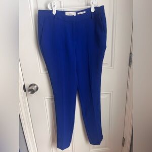 ba&sh blue pants straight leg cobalt royal office career work statement small